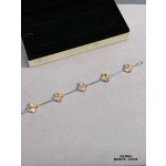 Four-leaf clover multi-colored laser five-flower bracelet