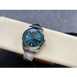 Geomagnetic series men's watch, blue dial, silver bezel, 40mm, silver Oyster bracelet.