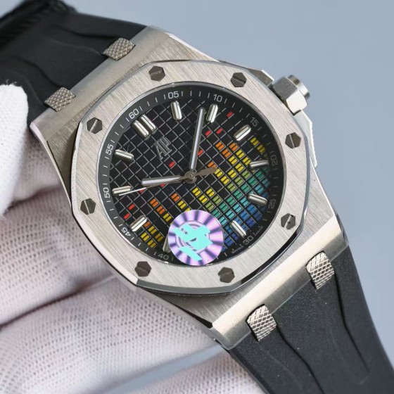 Audemars Piguet Royal Oak 15600 "Music Edition" — 44mm diameter, 14mm thickness.