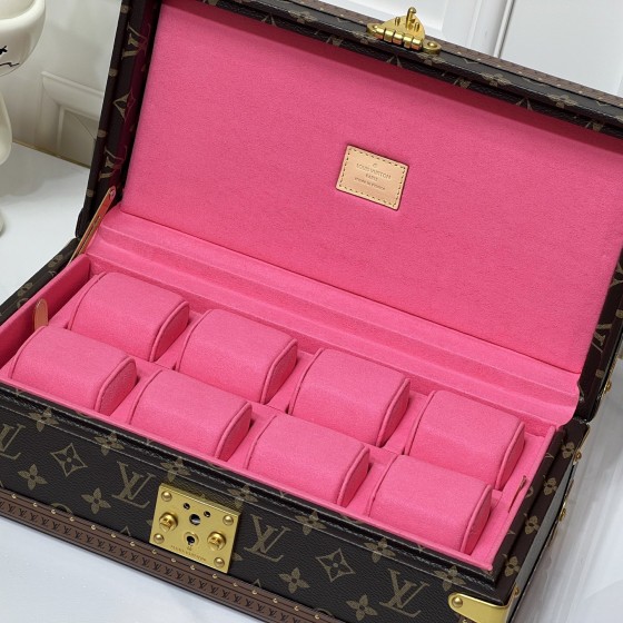 Louis Vuitton Monogram Pink Watch Trunk (8-Watch Capacity)