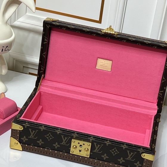Louis Vuitton Monogram Pink Watch Trunk (8-Watch Capacity)